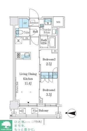 Ｊ．ＧＲＡＮ　Ｃｏｕｒｔ　品川西大井ＥＡＳＴの物件間取画像